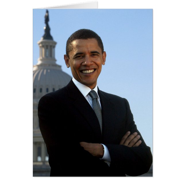Cartão Presidente Barack Obama (Frente)