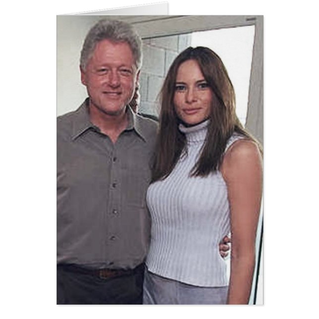 Cartão Presidente Bill Clinton & trunfo de Melania (Frente)