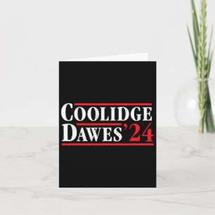 Cartão Presidente Calvin Coolidge 1924 - Retro 4 de Julho