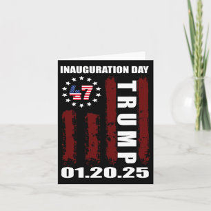 Cartão Presidente Donald Trump Inauguração Dia 2025