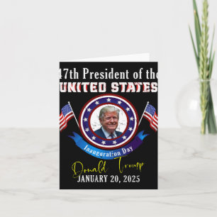 Cartão Presidente Donald Trump Inauguration Day 2025 Cele