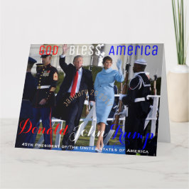 Cartão Presidente Donald Trump Primeira-Lady Melania