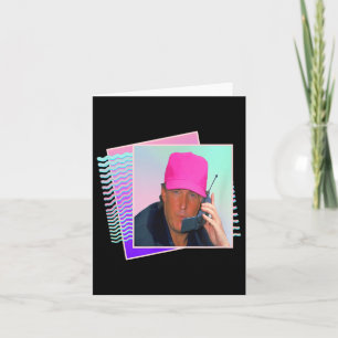Cartão Presidente Donald Trump Retro 80s 90s Gráfico