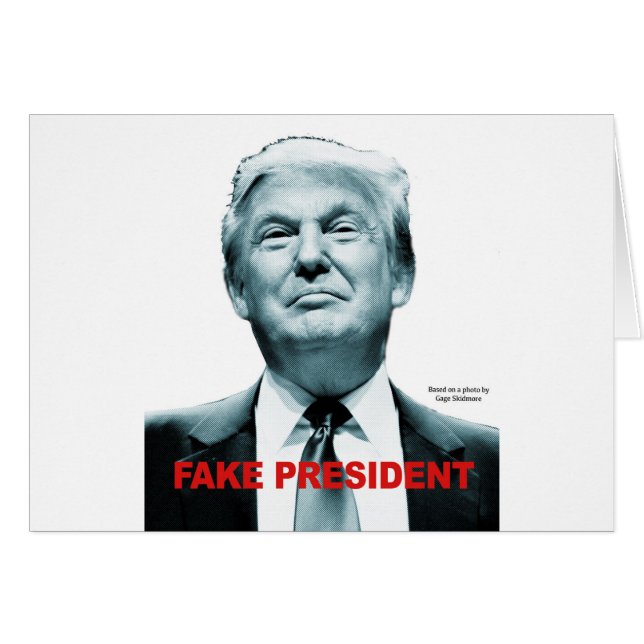 Cartão Presidente Falso (Trump) (Frente Horizontal)