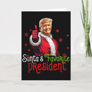 Cartão Presidente Favorito do Papai Noel Engraçado Papai 