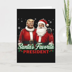 Cartão Presidente Favorito do Papai Noel Natal Fofo Trump