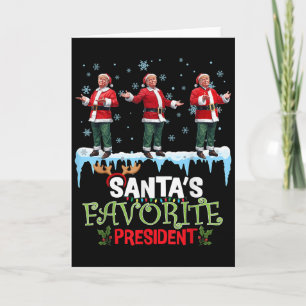 Cartão Presidente Favorito do Papai Noel Papai Noel Trump