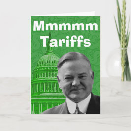 Cartão Presidente Herbert Hoover TariFF