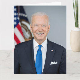 Cartão Presidente Joe Biden Retrato Oficial Aniversário
