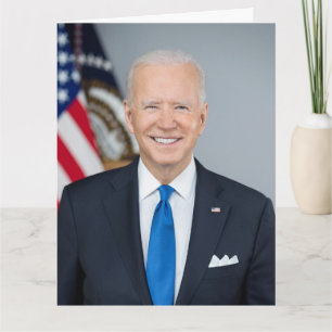 Cartão Presidente Joe Biden Retrato Oficial Aniversário