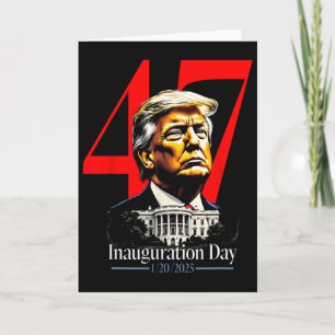 Cartão Presidente Trump 2025 Dia de Inauguração