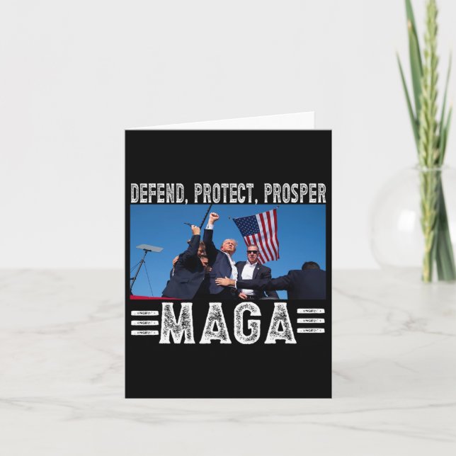 Cartão Presidente Trump 45 47 Mega Defende Proteger Prosp (Frente)