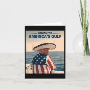 Cartão Presidente Trump América do Golfo do México Sombre