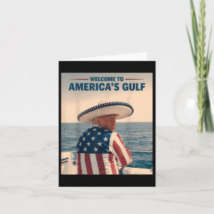Cartão Presidente Trump Americas Golfo México Sombrero Am