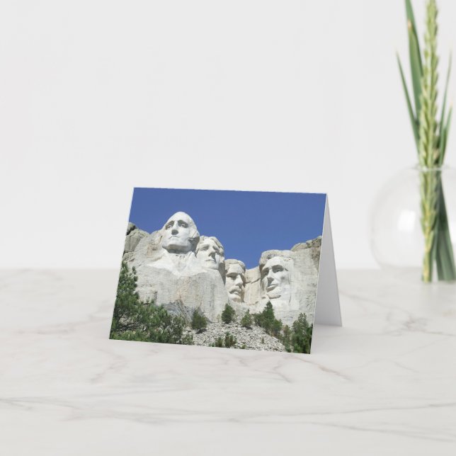 Cartão Presidentes Esculpidos na Rocha, Monte Rushmore, S (Frente)
