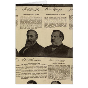 Cartão Presidentes EUA, autógrafos, biografias