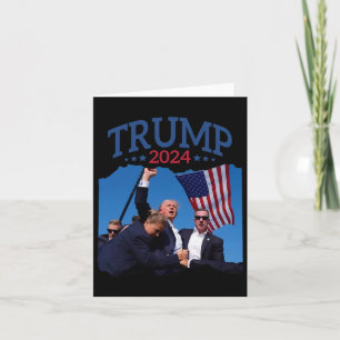 Cartão Pressa Curta Bombeou 2024 Rezando por Trump Nunca 