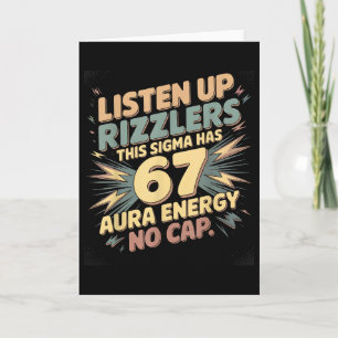Cartão Prestem Atenção Rizzlers Este Sigma Tem 67 Energia