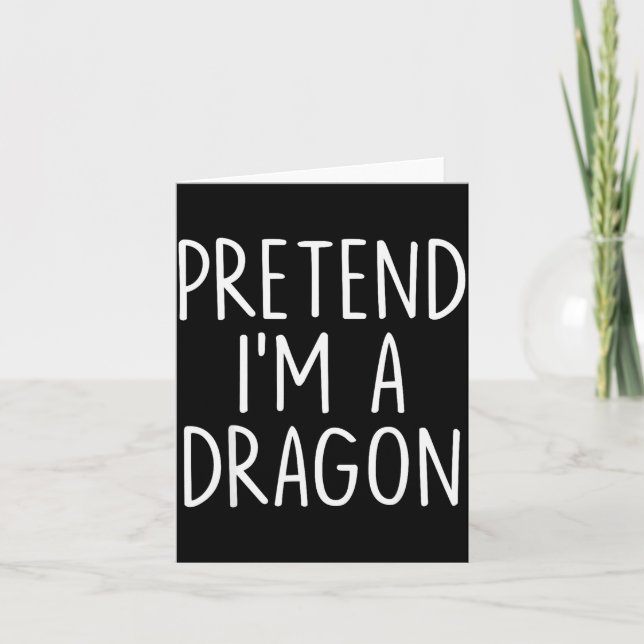 Cartão Pretend I'm A Dragon Halloween Couples Costume Mat (Frente)