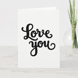 Cartão Preto Clássico de Amor