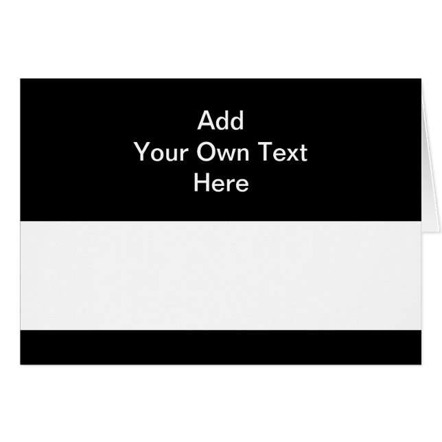 Cartão Preto com texto branco da área e do costume (Frente Horizontal)
