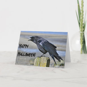 Cartão preto de saudação de halloween