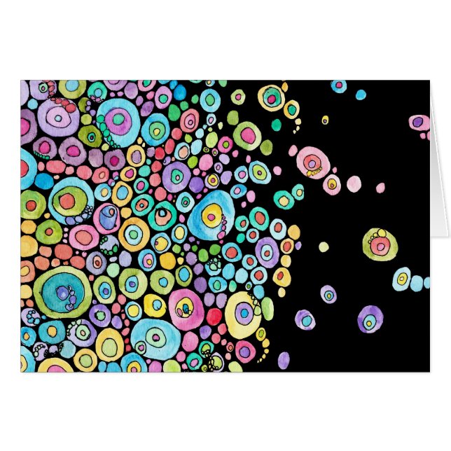 Cartão Preto do círculo íntimo (Frente horizontal)