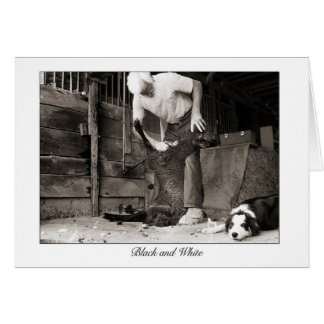 Cartão preto e branco