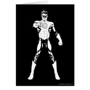 Cartão Preto e branco olhando para frente