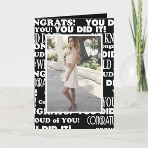 Cartão preto e branco para formando fotográfico