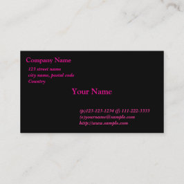 cartão preto,fontes cor-de-rosa