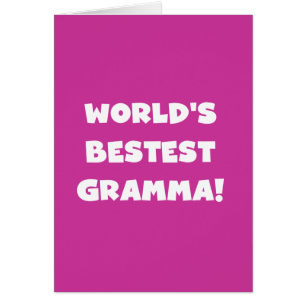 Cartão Preto ou branco do Melhor-est Gramma do mundo