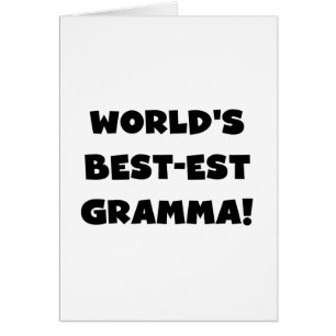 Cartão Preto ou branco do Melhor-est Gramma do mundo