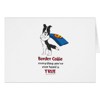 Cartão Preto super de border collie