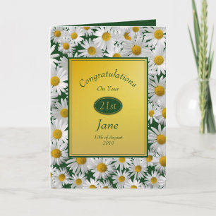 Cartão Pretty Bright Daisy Congratulations Birthday