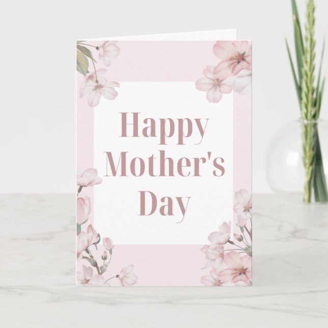 Cartão Pretty floral Mother's Day card (Frente)