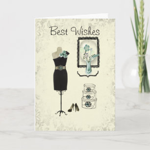 Cartão Pretty Little Black Dress Birthday/Note Card