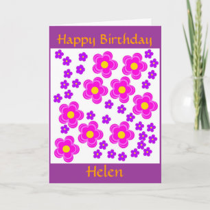 Cartão Pretty Pink, Modern Floral card .Happy birthda