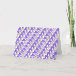 Cartão Pretty Purple and Clear Rhinestone Stripe Design