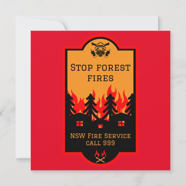 Cartão Prevenção a incêndios florestais (Frente)