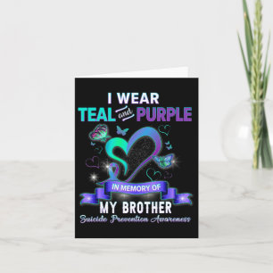 Cartão Prevenção Ao Suicídio Eu Visto Teal E Roxo Para Me