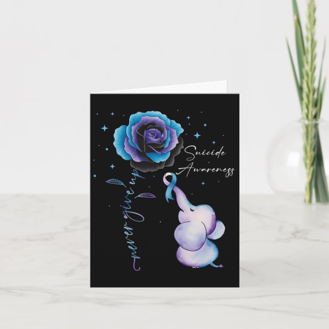 Cartão Prevenção ao suicídio Sensibilização do Elefante G (Frente)