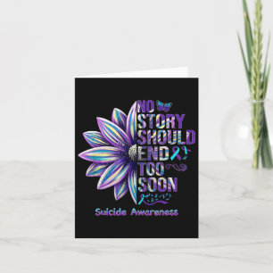 Cartão Prevenção Contra O Suicídio Nenhuma História Deve