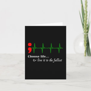 Cartão Prevenção de Consciência Suicida por Semicolon EKG