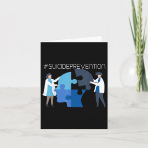 Cartão Prevenção do suicídio - Sensibilização para a saúd