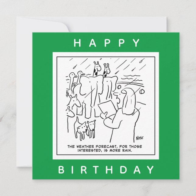 Cartão Previsão do Tempo de Arca de Noah. Teologia (Frente)