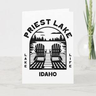 Cartão Priest Lake Idaho Ao Ar Livre Vintage