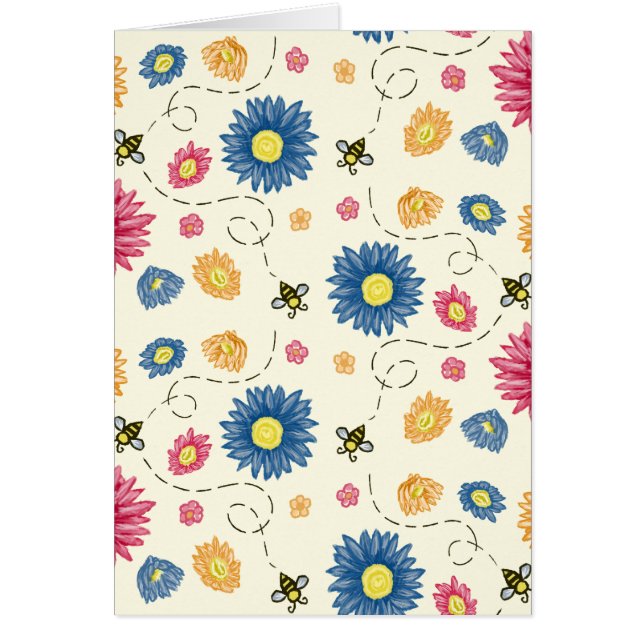 Cartão Primavera Cores (Frente)