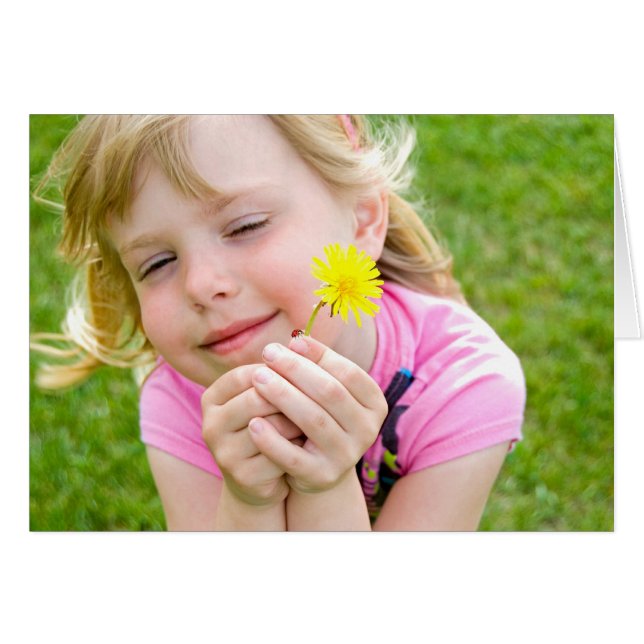 Cartão Primavera Dandelion (Frente Horizontal)