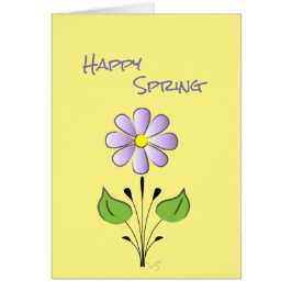 Cartão Primavera feliz, Páscoa Floral Flor Moderna